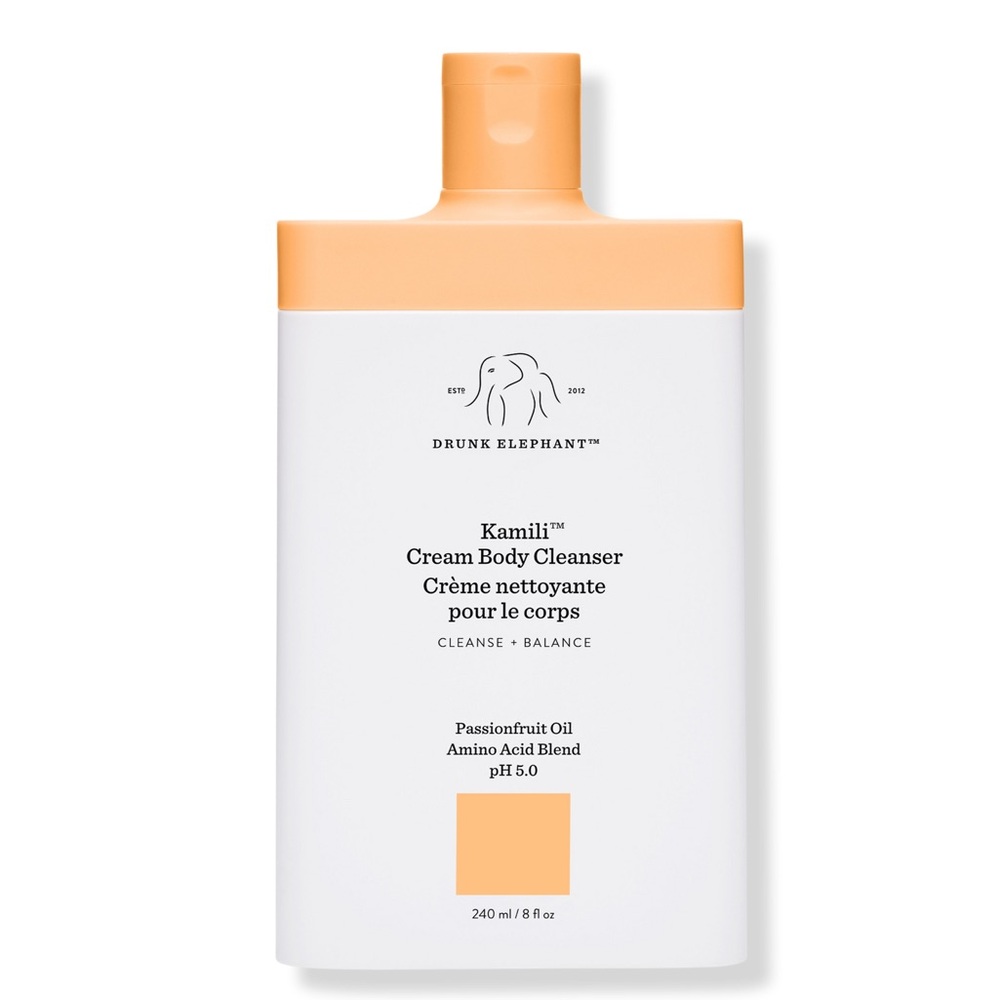 Drunk Elephant Kamili Cream Body Cleanser - Soft Orange and White